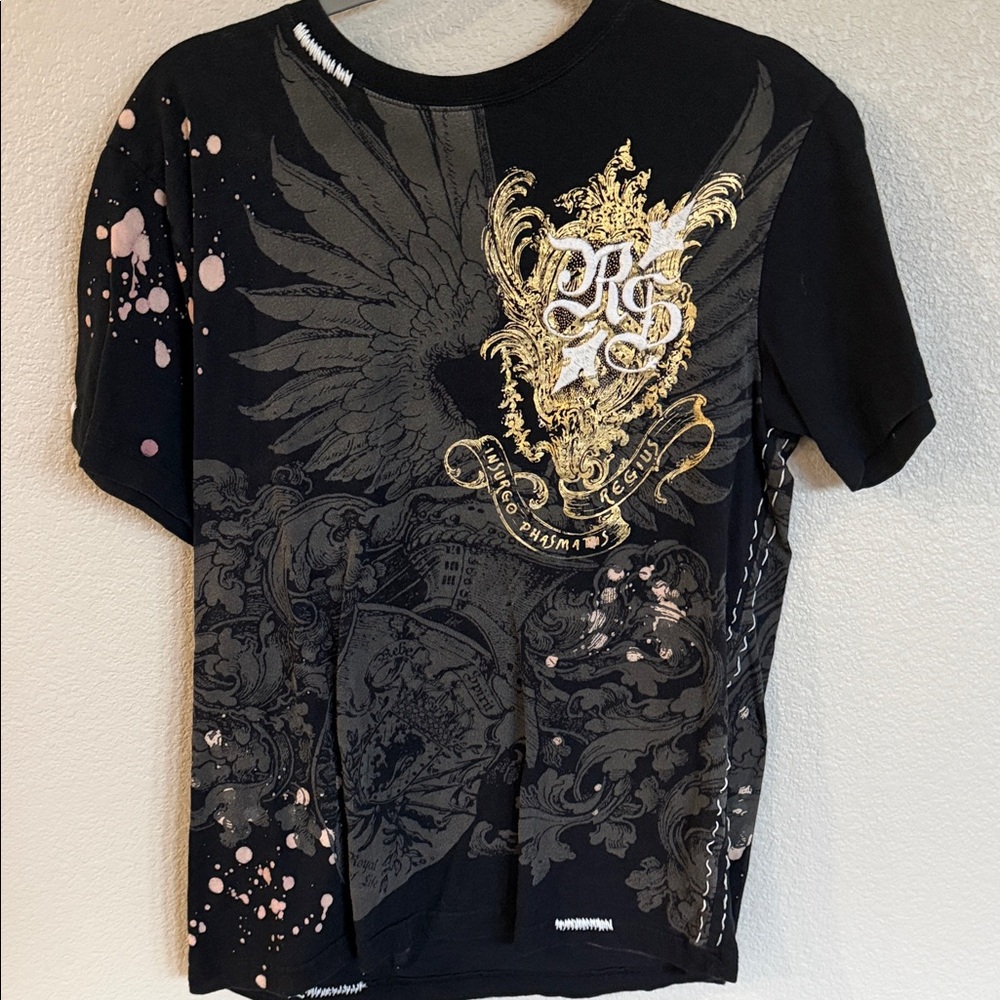 Rebel Spirit Black and Gold Short Sleeve Tee